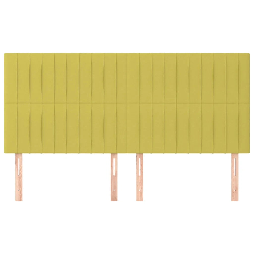 Testiera 4 pz Verde 80x5x78/88 cm in Tessuto