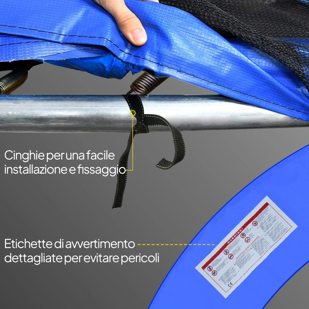 Copertura per Tappeto Elastico ¨C Zephmum ¨C Plastica Multicolore ?244cm