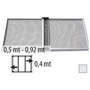 Irs Zanzariera Estensibile Telesio per Finestre Porte con Tapparella Grigio 50-92x40cm