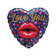 Nonsoloinformatica Palloncino Cuore Love You Bacio 18" in Mylar