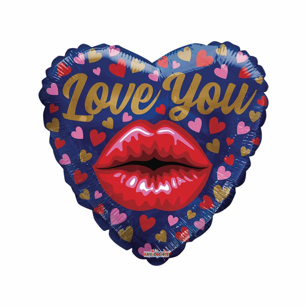 Nonsoloinformatica Palloncino Cuore Love You Bacio 18" in Mylar