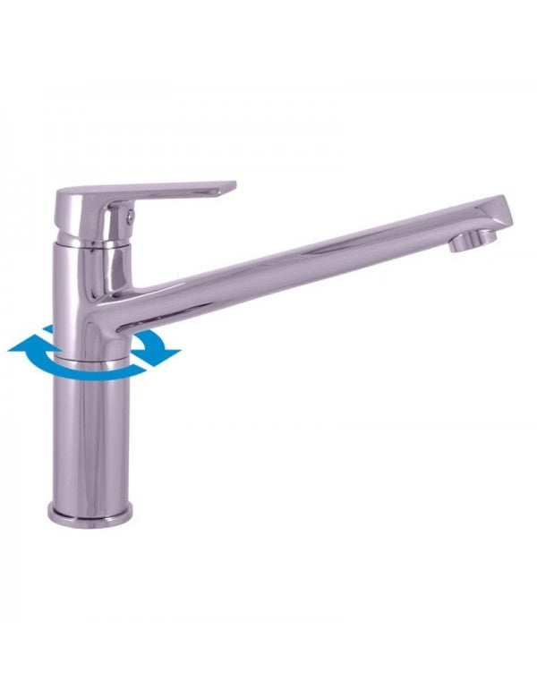 Miscelatore lavello alto girevole COLORADO in ottone cromato H.19,4 cm