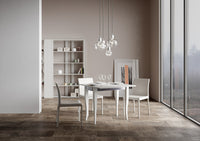 Consolle Allungabile 90x45-90x80 cm in Nobilitato Bianco