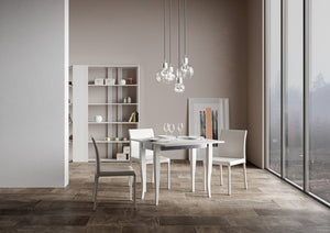 Consolle Allungabile 90x45-90x80 cm in Nobilitato Bianco