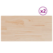 Piani Tavolo | Superficie Tavolo | Piano Scrivania 2 pz 80x40x1,7 cm Rettangolare Legno Massello Pino