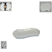 Trade Shop - Vassoio In Ceramica Bianco Ondulato 32x20 Cm Piatto Da Portata Per Antipasti -