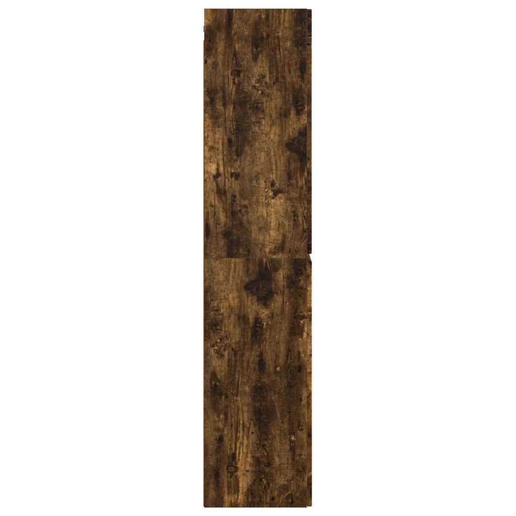 Mobiletto da Bagno a Muro Rovere Fumo 33 x 34,5 x 160 cm 890647