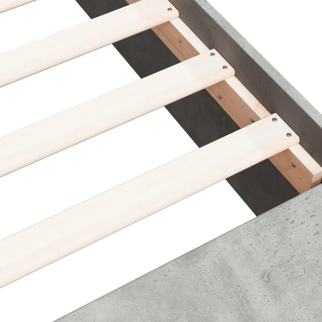 Giroletto-Struttura Letto Grigio Cemento 100x200 cm in Legno Multistrato 771114