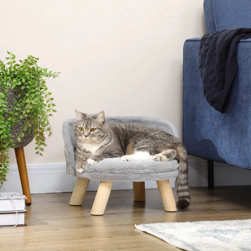Cuccia per cani letto imbottito con cuscino ¨C zephmum ¨C grigio 40.5x33 cm