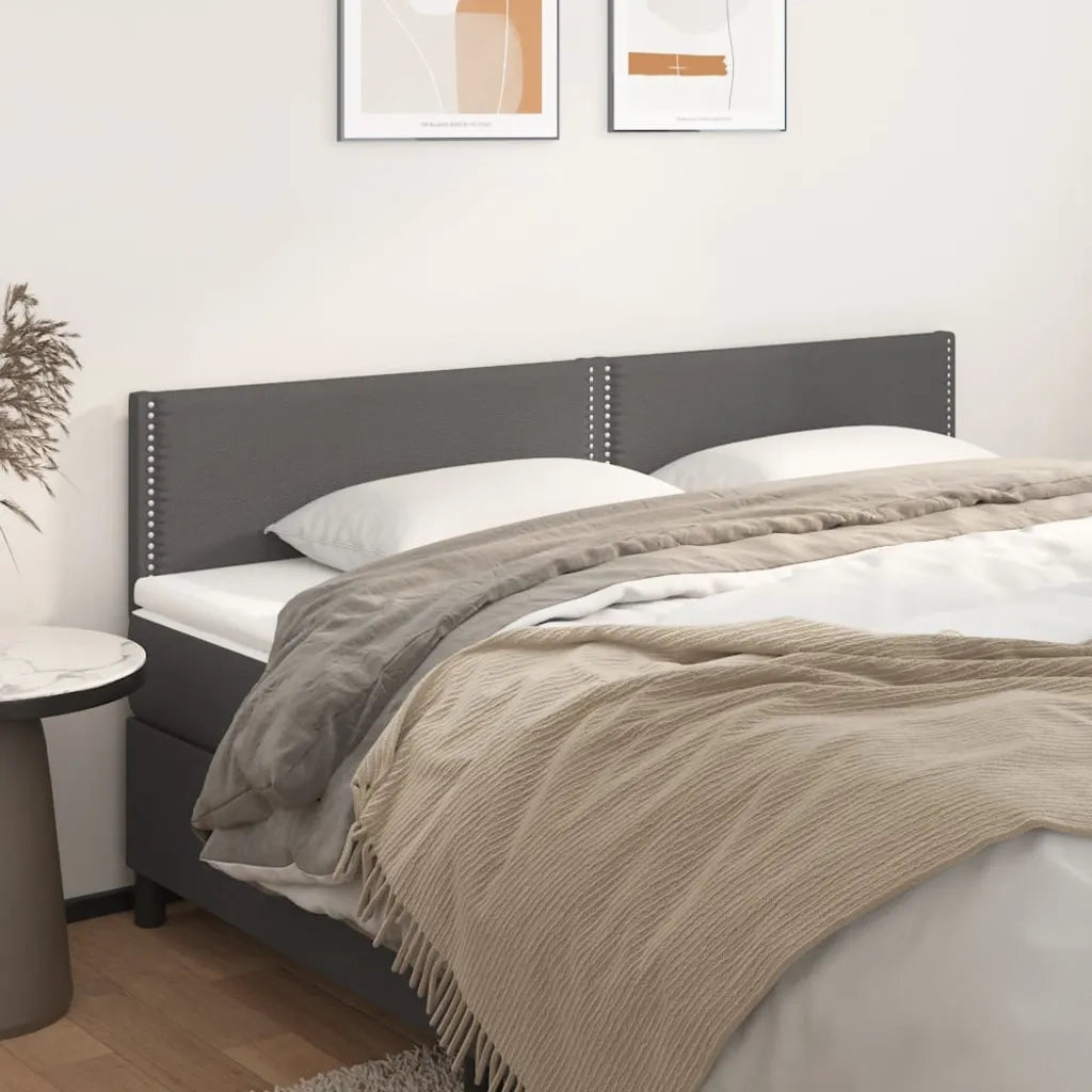 Testiera | Testata Grigio 200x5x78/88 cm in Similpelle