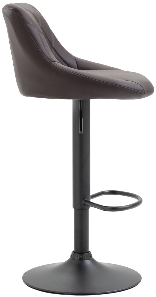 Sgabello Lazio in similpelle marrone,nero