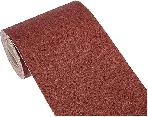 Vigor 3181524 Carta Abrasiva Velcrata 120 mm 2 metri Grana 80 Ossido di Alluminio Supporto Antistatico per Legno e Metalli