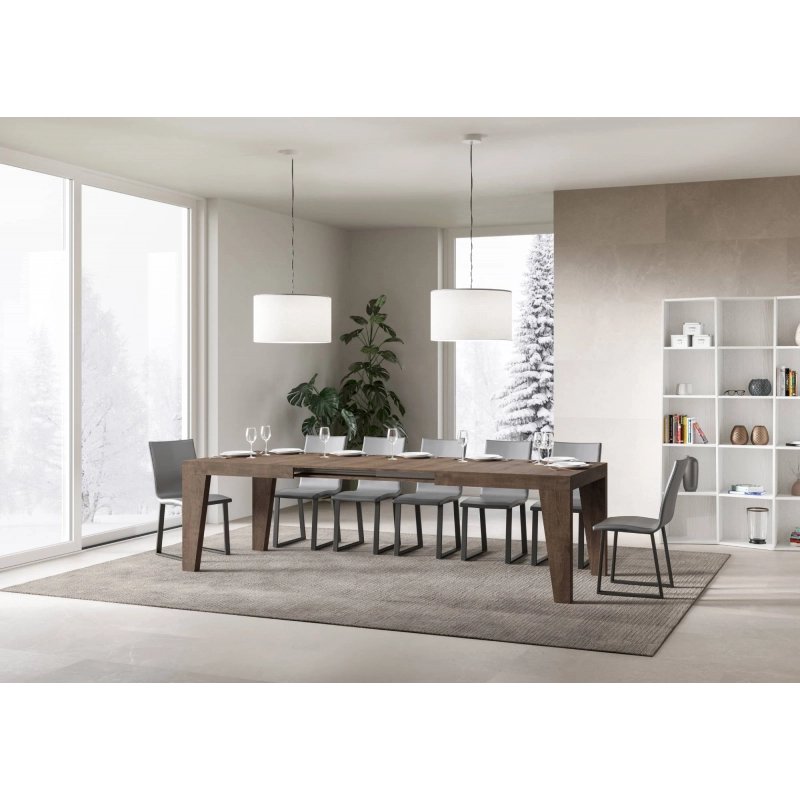 Tavolo allungabile 90x160/420 cm Naxy - Noce