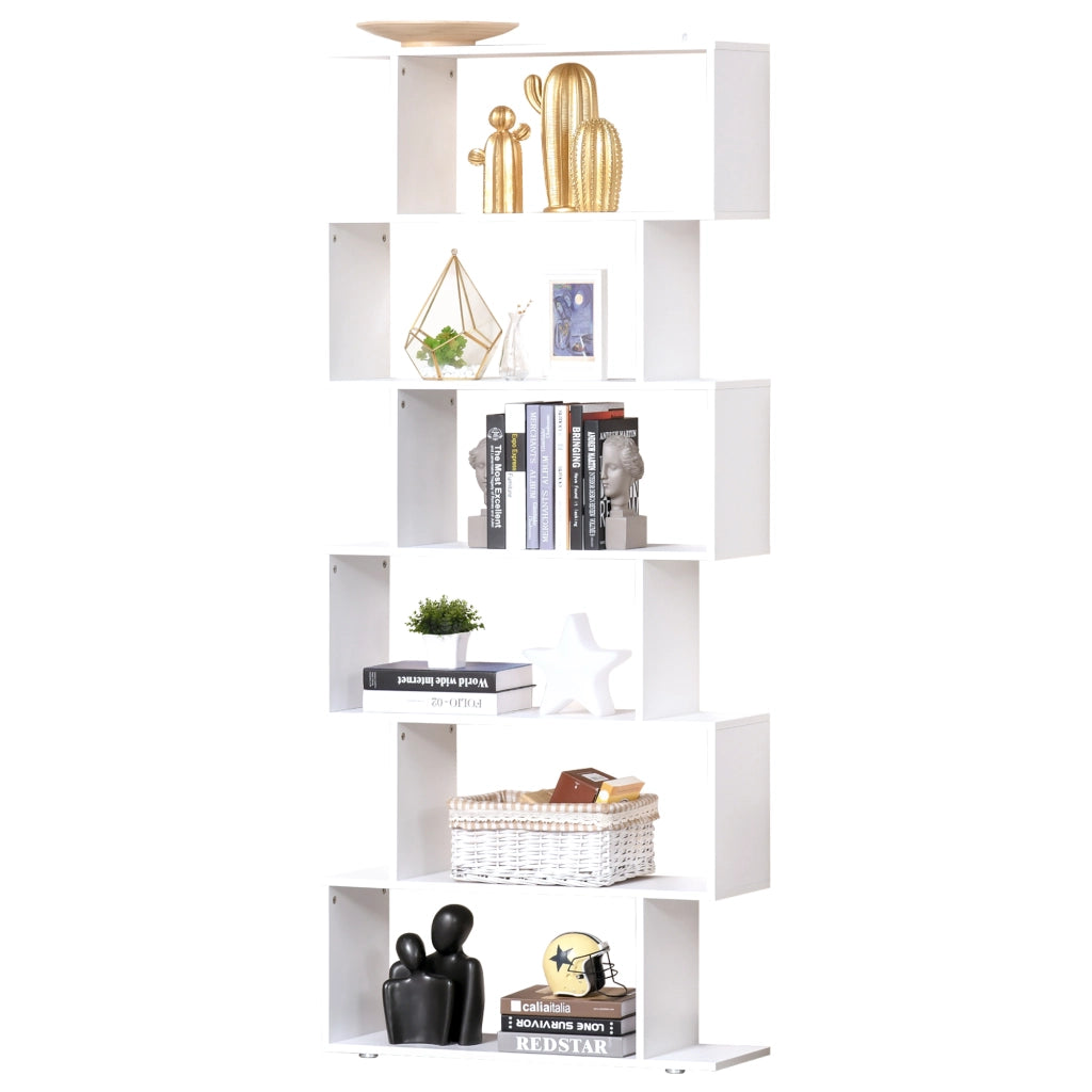 Libreria di Design Mobili Ufficio Scaffale in Legno 80x24x191cm Bianco