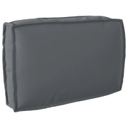 Cuscino per pallet per schienale Antracite 60x40x12 cm Tessuto Oxford