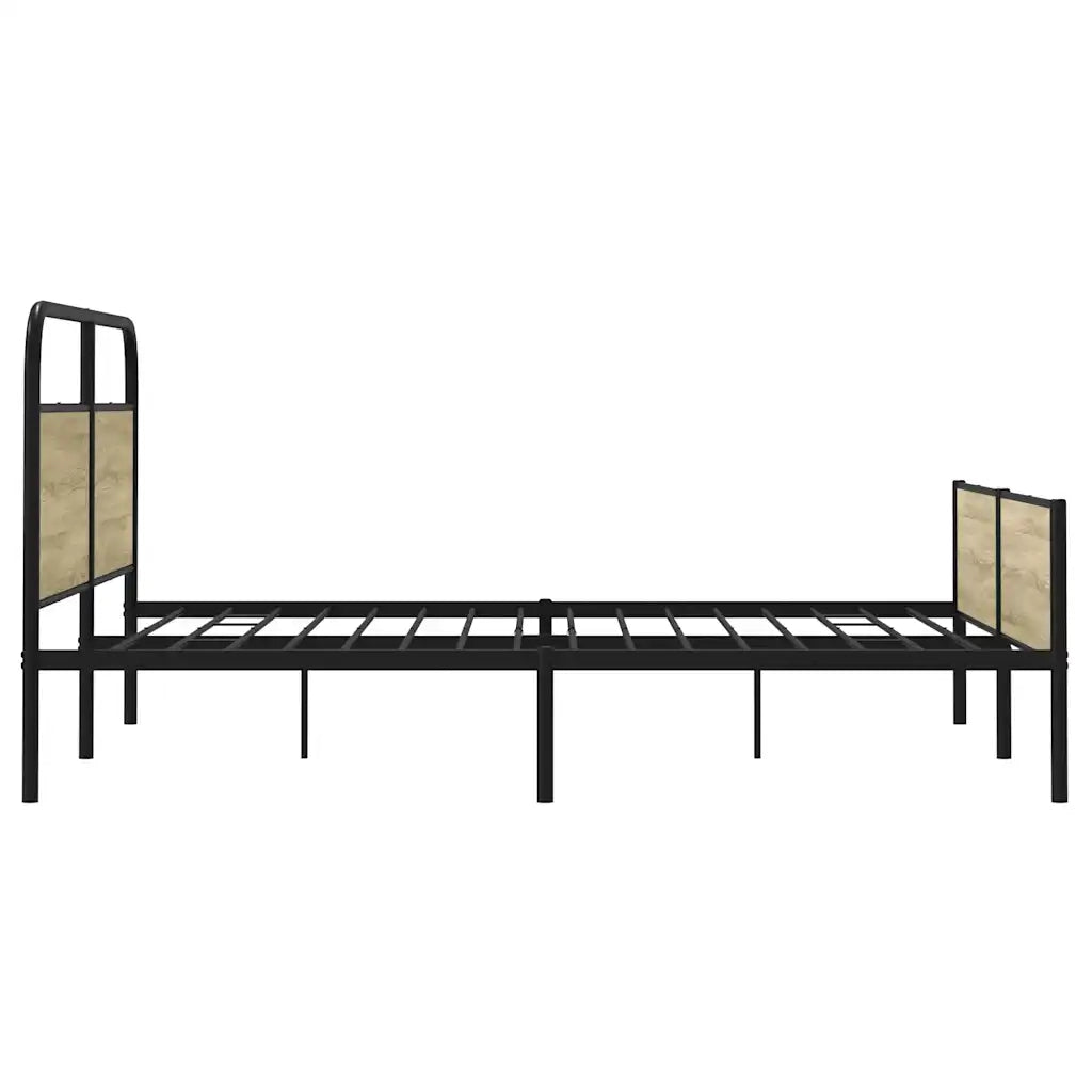 Giroletto senza Materasso in Metallo-Struttura Letto Rovere Sonoma 180x200 cm 103736