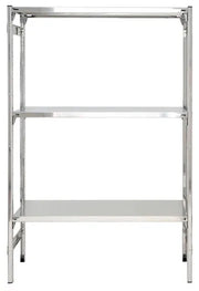 Scaffale in acciaio inox certificato e resistente per alimenti e prodotti freschi cm. 110x60x150h