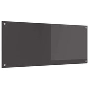 Paraschizzi da cucina moderno e resistente al calore 120 x 50 x 0,6 cm design elegante in vetro temperato grigio scuro 02_0058487