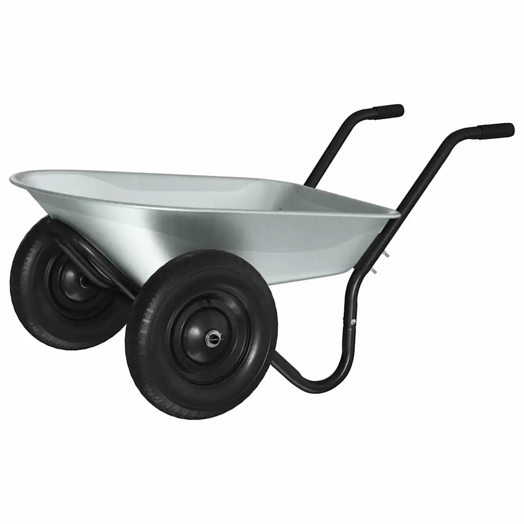 Carriole Argento e Nero 124 x 73 x 65 cm Acciaio CFW1169112
