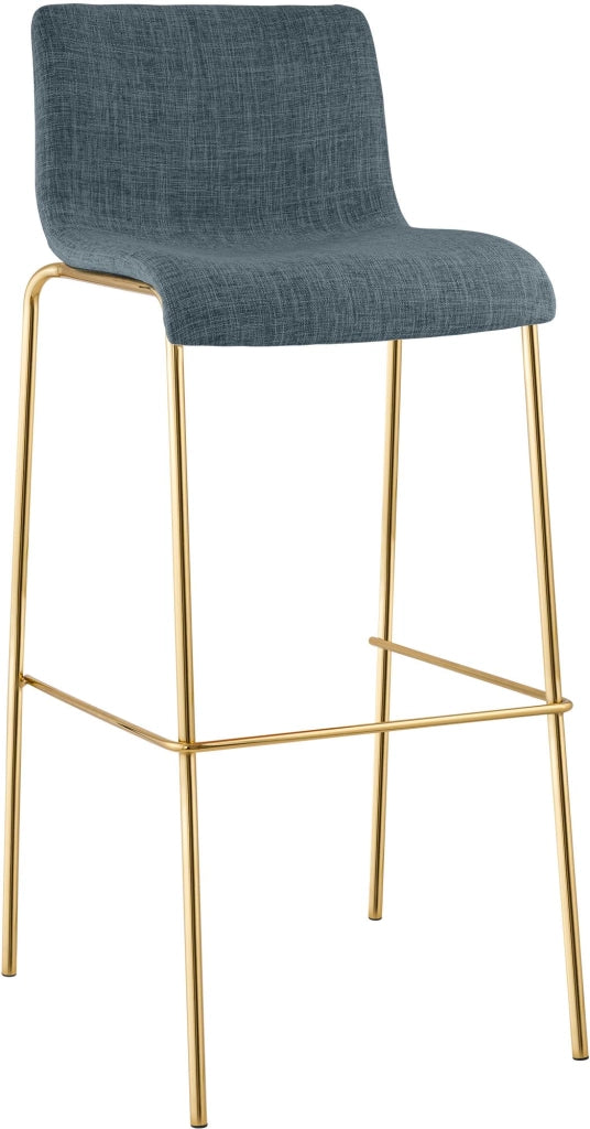 Sgabello da bar Hoover in tessuto 4 piedi oro 1