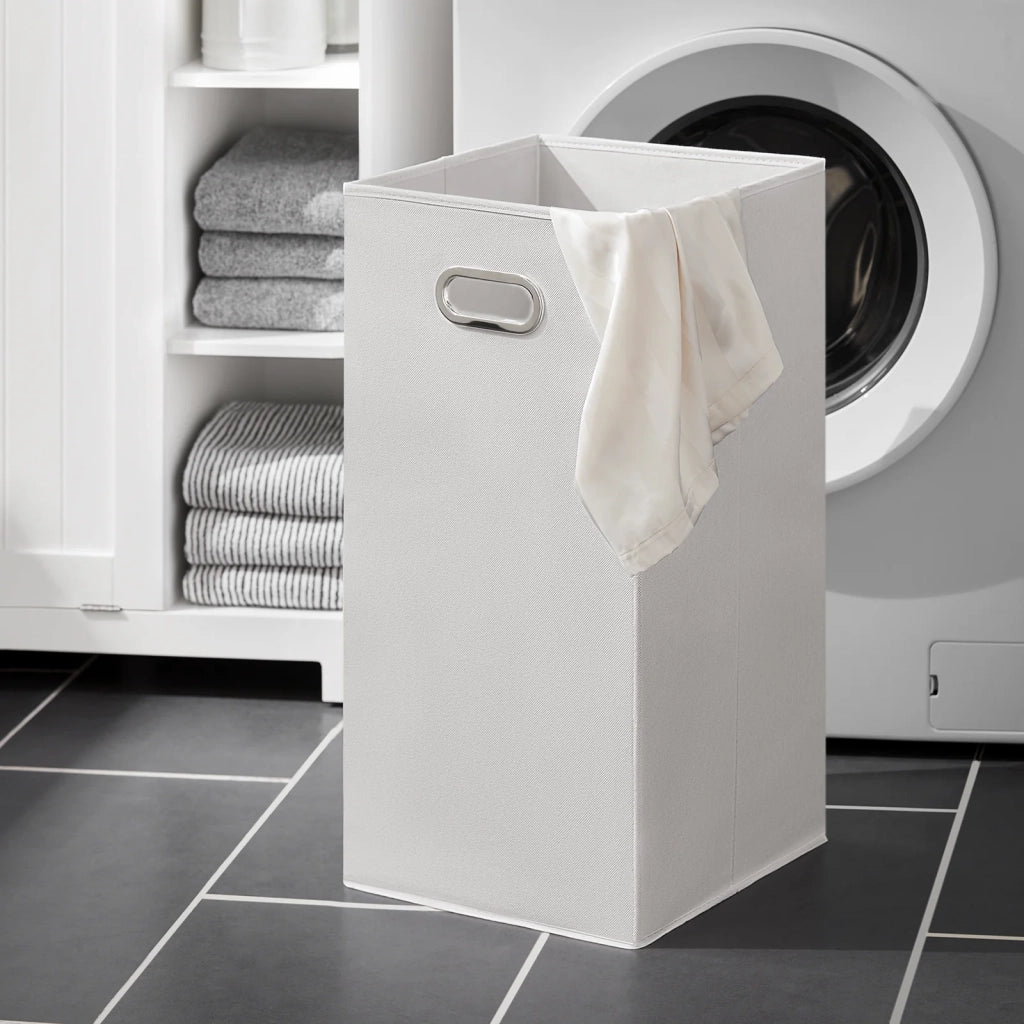 Mobile Porta Biancheria Per Bagno Con Cesto Armadietto Da Bagno Con Portabiancheria Bianco 60x37x86cm BZR105-W SoBuy