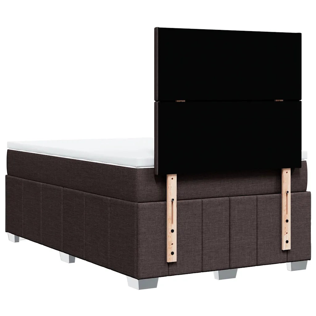 Giroletto a Molle con Materasso Marrone Scuro 120x190cm Tessuto 3293903