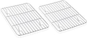 Set di riscaldamento per gelatiera di 2, piccolo set di teglie in acciaio inossidabile, teglia rettangolare per forno, cottura, raffreddamento, grigliatura, salutare e sostenibile, resistente a forno e lavastoviglie - 21,5 x 16 cm