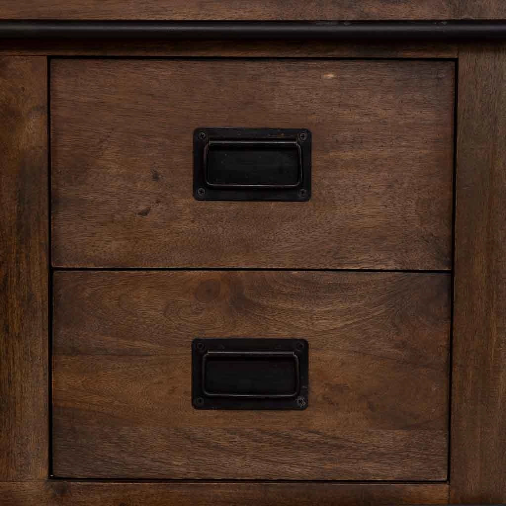 Libreria in legno artigianale marrone 100x40x185h cm