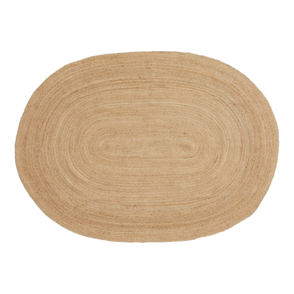 Tappeto Ovale Bombay, Marrone, Juta, 200x140x1 cm