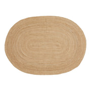 Tappeto Ovale Bombay, Marrone, Juta, 200x140x1 cm