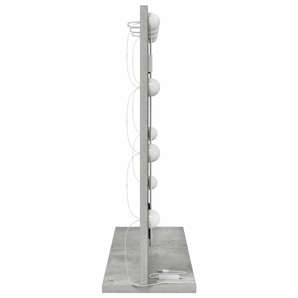Specchio da Vanità Rettangolare Grigio cemento 60 x 55 x 18 cm 868288