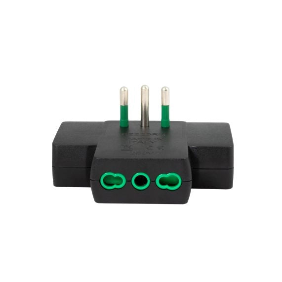 FME 87226RM ADATTATORE PIATTO 10A 3PR BIP C/LIMIT NERO- FANTON- 1,0 pz