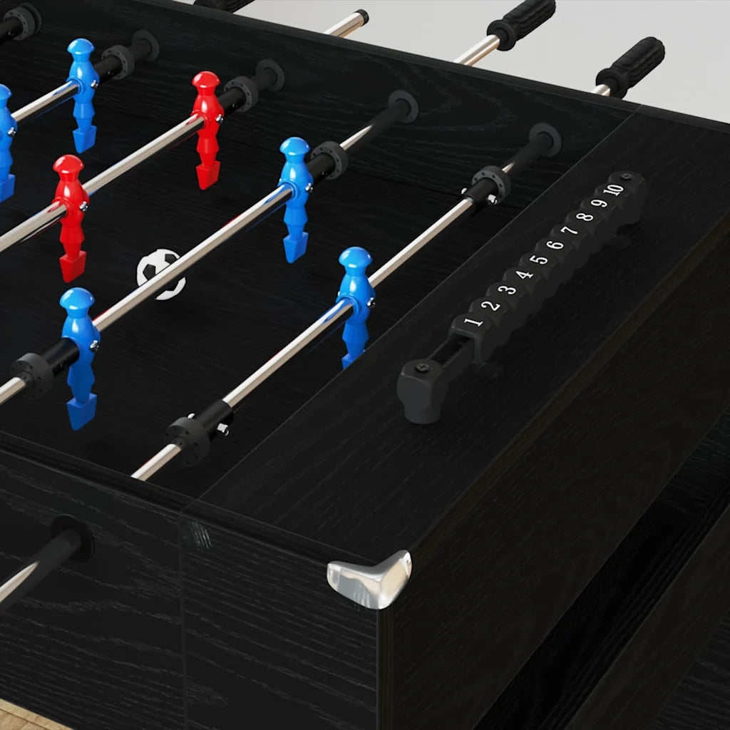 Tavolo da Foosball Rovere Nero 125 x 60,5 x 80 cm 858885