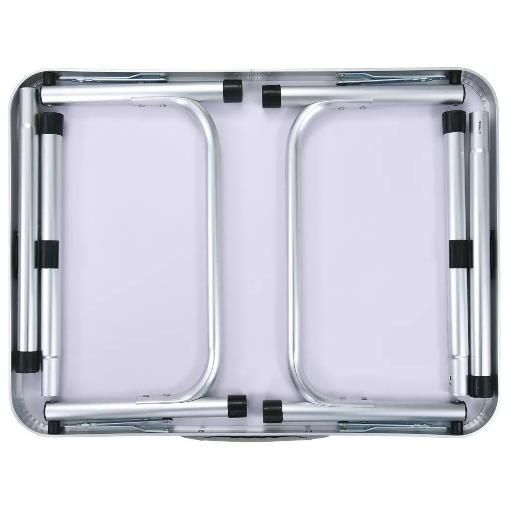 Tavolo Pieghevole da Campeggio Bianco in Alluminio 60x45cm CFW5598530