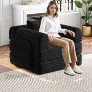 Divano Letto 2 in 1 con Contenitore ¨C Xylo ¨C Struttura Metallo, Tessuto Ciniglia