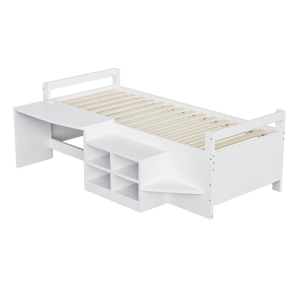 Letto bambino 90x200cm?- Xylo - legno scrivania bianco