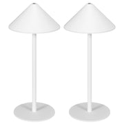 Set di 2 lampade da tavolo, lampada da tavolo con 3 colori di luce, ricaricabile tramite USB A+C, lampada da comodino con interruttore touch per
