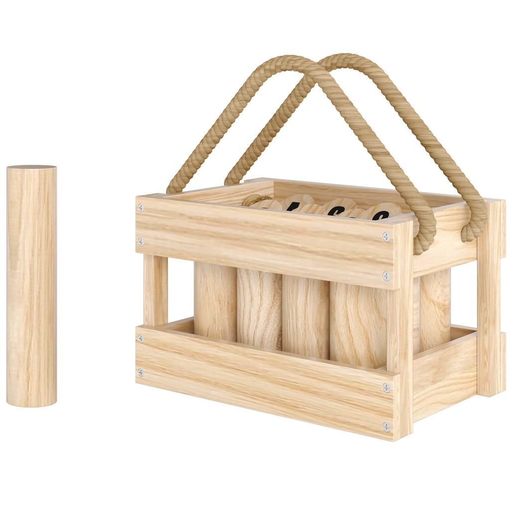 Gioco Bowling Finlandese ¨C Xylo ¨C Legno Pino 12 Birilli Outdoor con Custodia