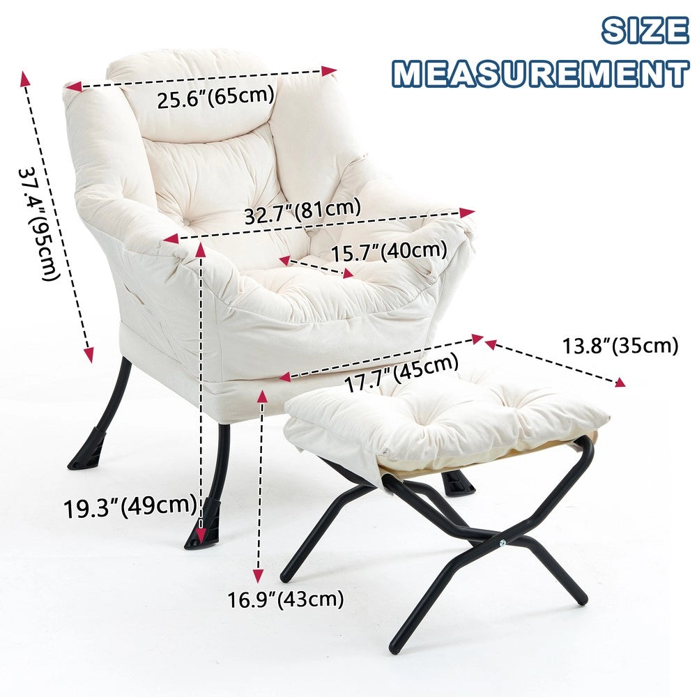 Poltrona Relax con Poggiapiedi Pieghevole e Tasca Laterale ¨C MINIMAL ¨C Tessuto