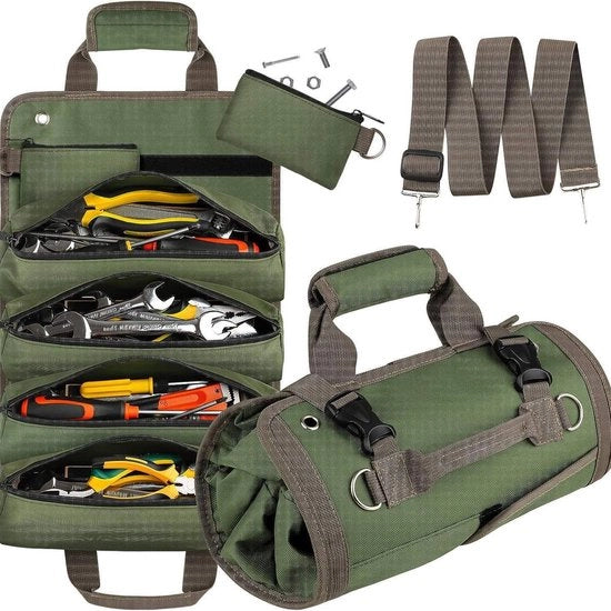 Kit per la ricezione e spedizione di pacchi, borse di stoccaggio portatile morbide, borse di stoccaggio pieghevoli con rotoli vuoti … download, con 2 piccole tasche, kit per il trasporto pieghevole, borse di stoccaggio verde