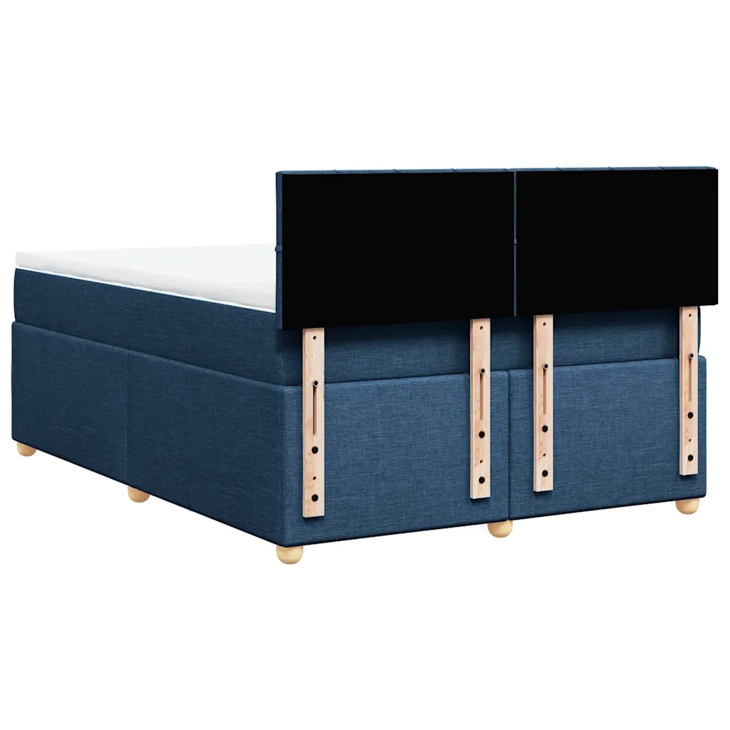 Giroletto a Molle con Materasso Blu 140x190 cm in Tessuto