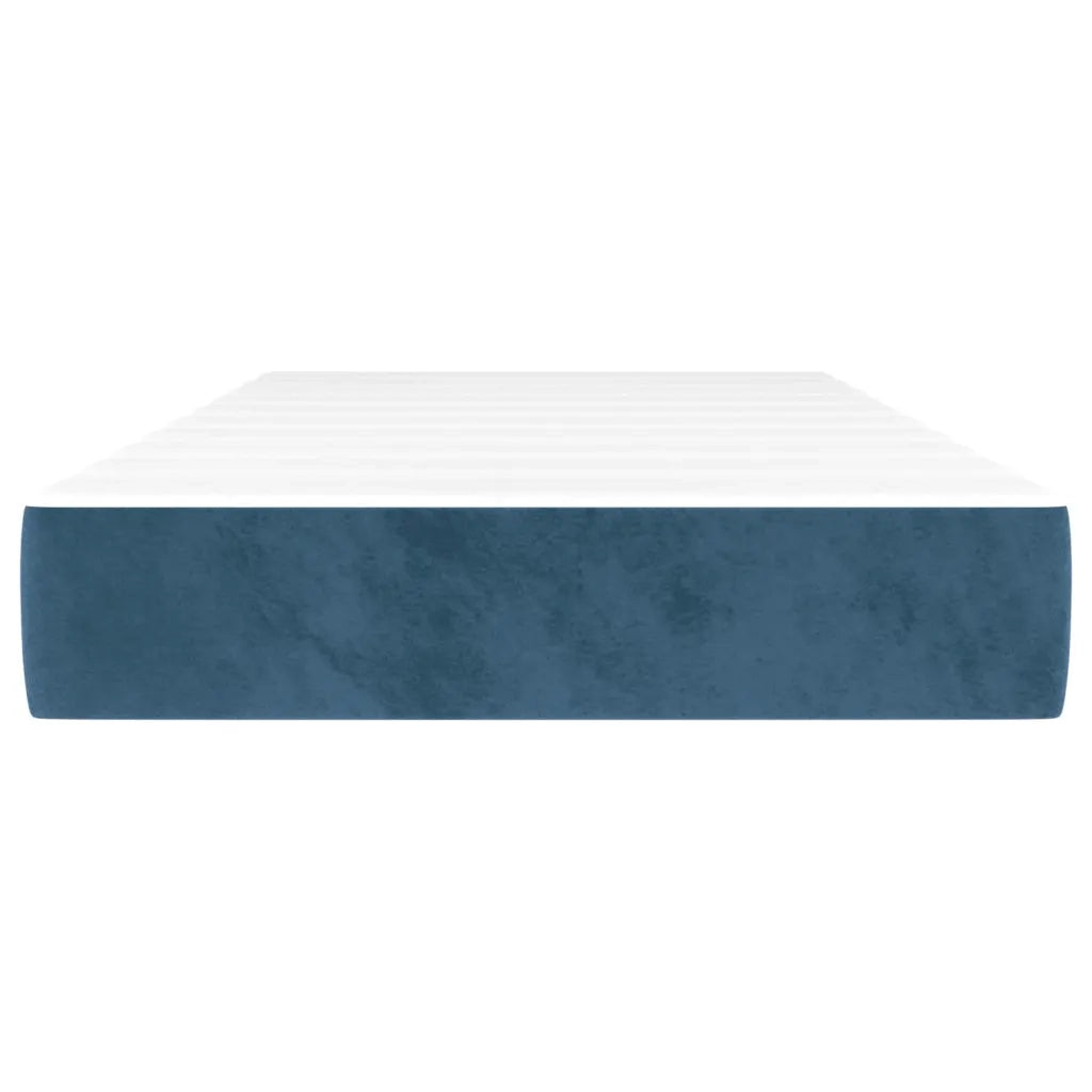 Materasso a Molle-Materasso per letto Blu Scuro 80x200x20 cm in Velluto