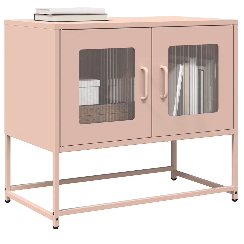Mobile TV Rosa 68x39x60,5 cm in Acciaio Laminato a Freddo 853333