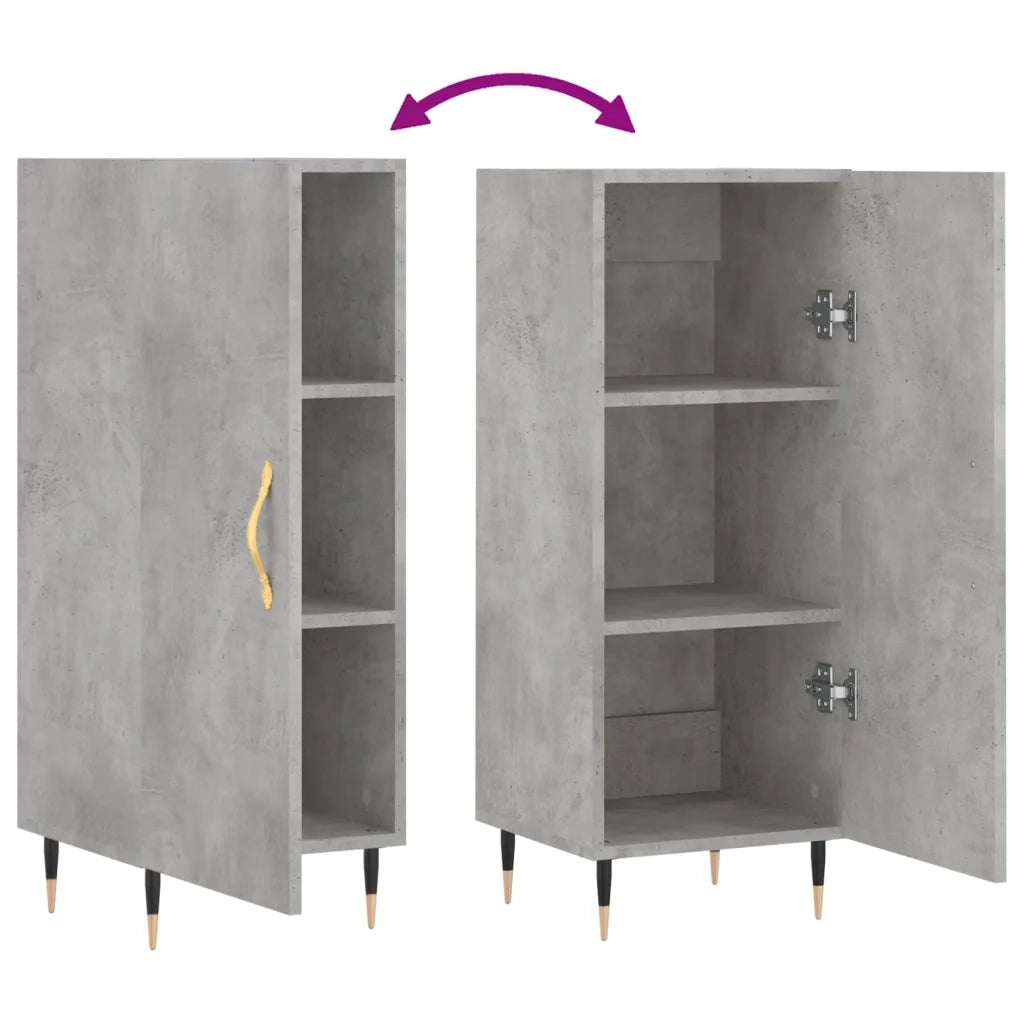 Credenza | Madia | Buffet da pranzo | Armadio da pranzo Grigio Cemento 34,5x34x90 cm in Legno Multistrato