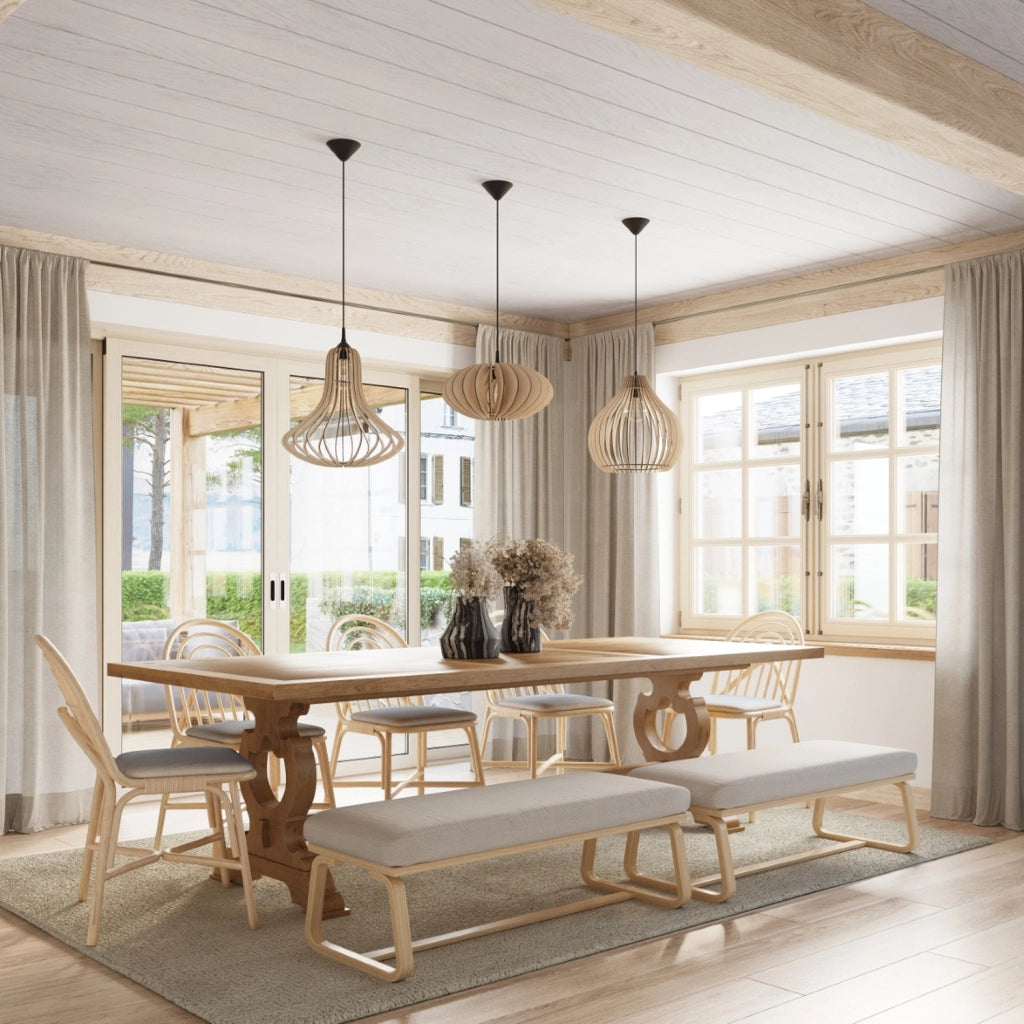Lampada sospensione SERENO Pure Lume legno nero E27