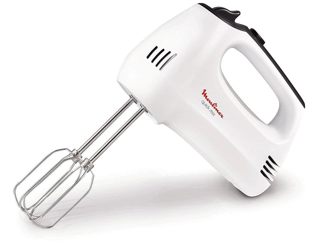 Moulinex HM3101 Quick Mix Sbattitore Elettrico con Fruste e Ganci Impastatori, 300W