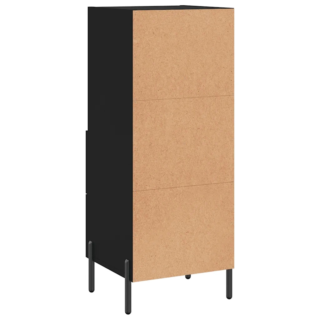 Credenza | Madia | Buffet da pranzo | Armadio da pranzo Nero 34,5x34x90 cm in Legno Multistrato