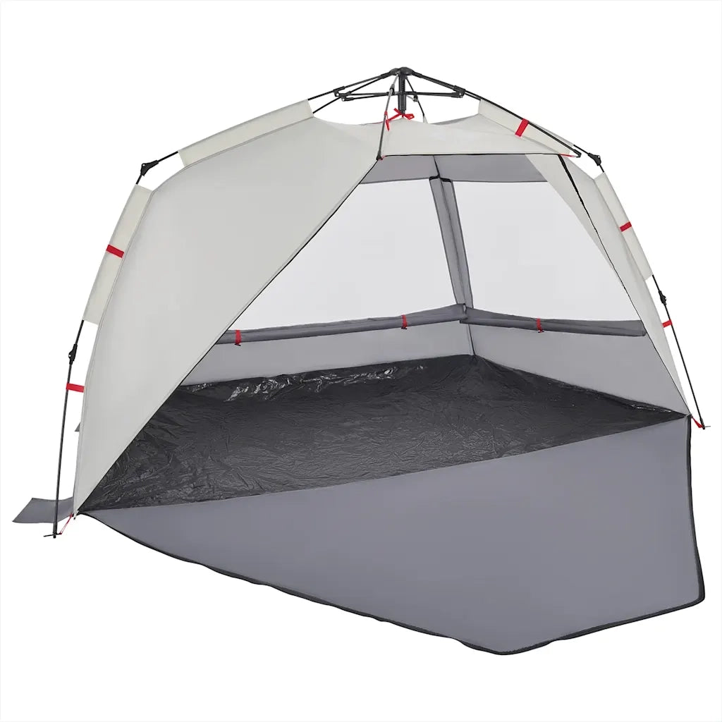 Tenda da Spiaggia 3 Persone-Tenda da campeggio Grigio Rilascio Rapido Impermeabile 984716