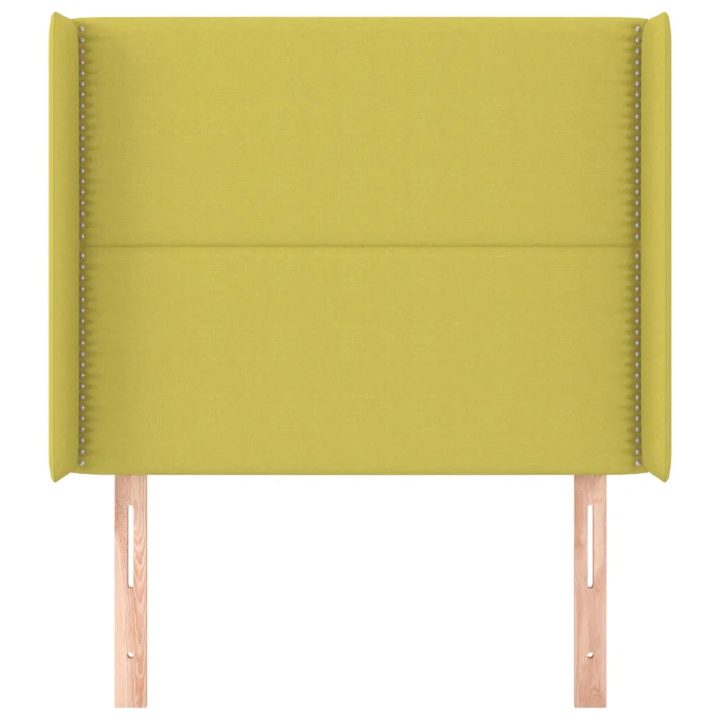Testiera ad Orecchio Verde 93x16x118/128 cm in Tessuto