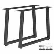 Gambe da tavolo in acciaio ¨C zephmum ¨C nero 60x43 cm